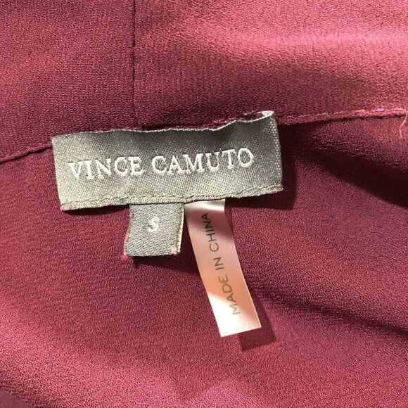 Vince Camuto Blouse Women Size S Workwear Casual Crisscross Drape Hi Low Vneck - Picture 8 of 11